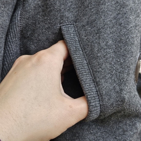 Love Tree gray full zip toggle hooded sweatshirt jacket hoodie large - Picture 4 of 8